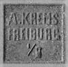 Zementstein aus der "A. Krems Zementfabrik Freiburg"